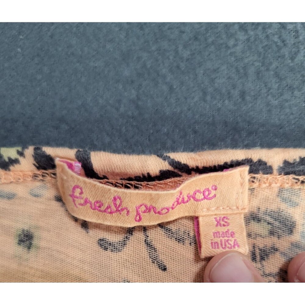 Fresh Produce Womens XS Pastel Asymmetric Sharkbite Hem Tunic Top Tee Comfy Boho - Picture 3 of 8